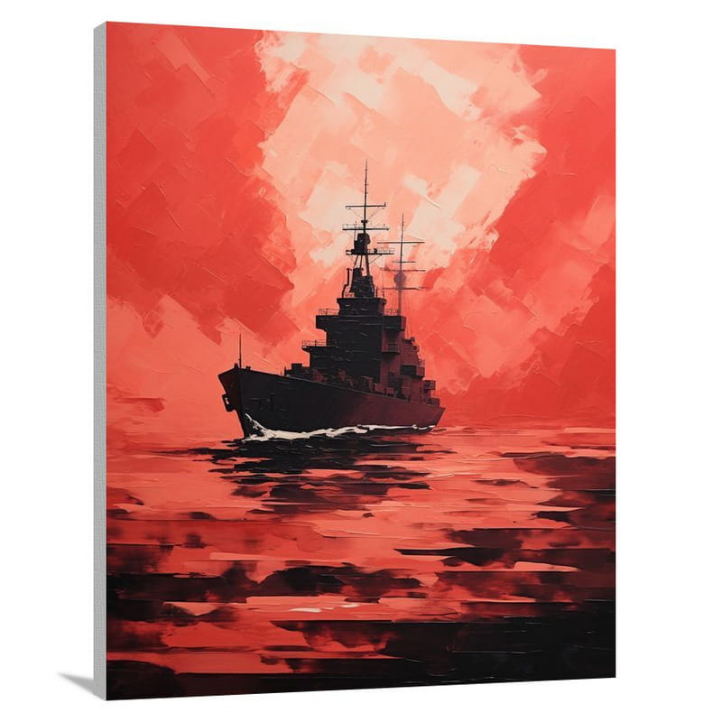 Warship's Sacrifice - Minimalist - Canvas Print