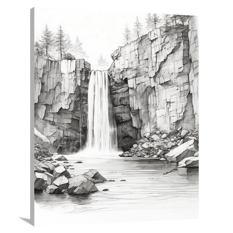 Waterfall Symphony - Canvas Print