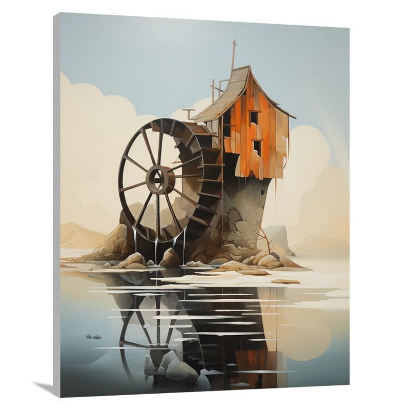 Watermill Reflections - Canvas Print