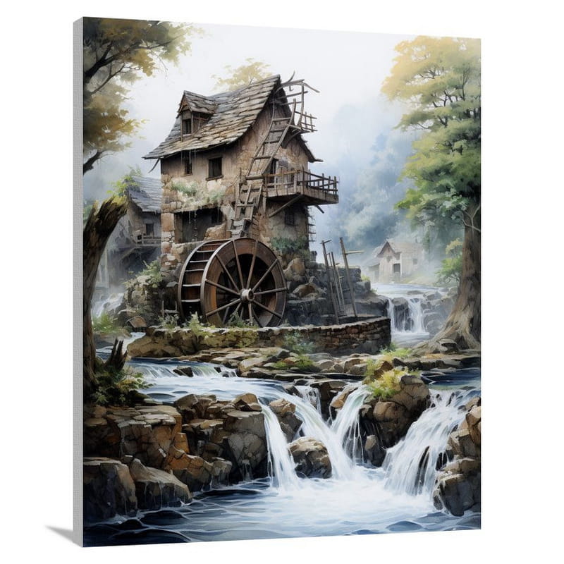 Watermill Serenity - Canvas Print
