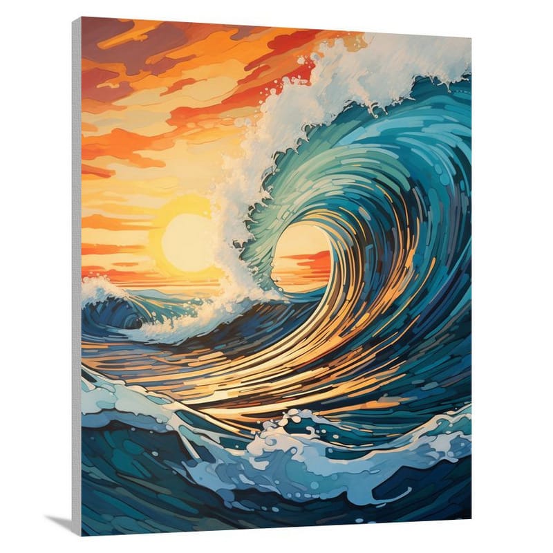 Wave's Serenity - Pop Art - Canvas Print