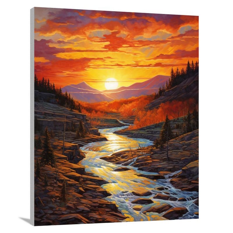 West Virginia's Golden Horizon - Canvas Print