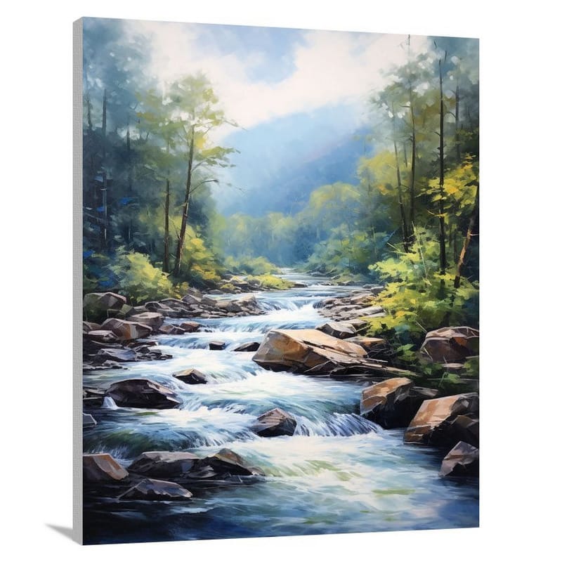 West Virginia's Serene Symphony - Impressionist - Canvas Print