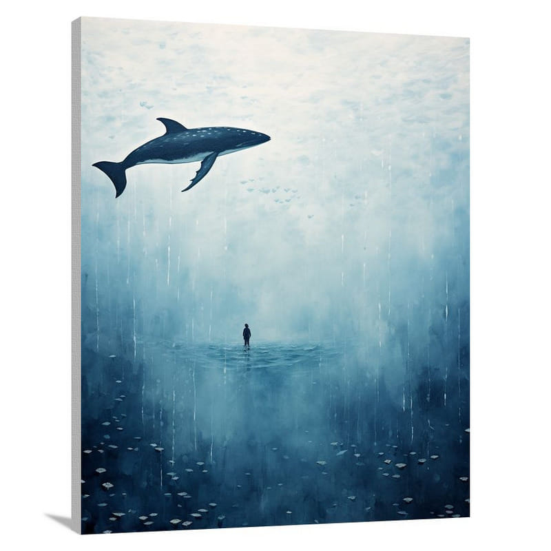 Whale - Minimalist - Canvas Print