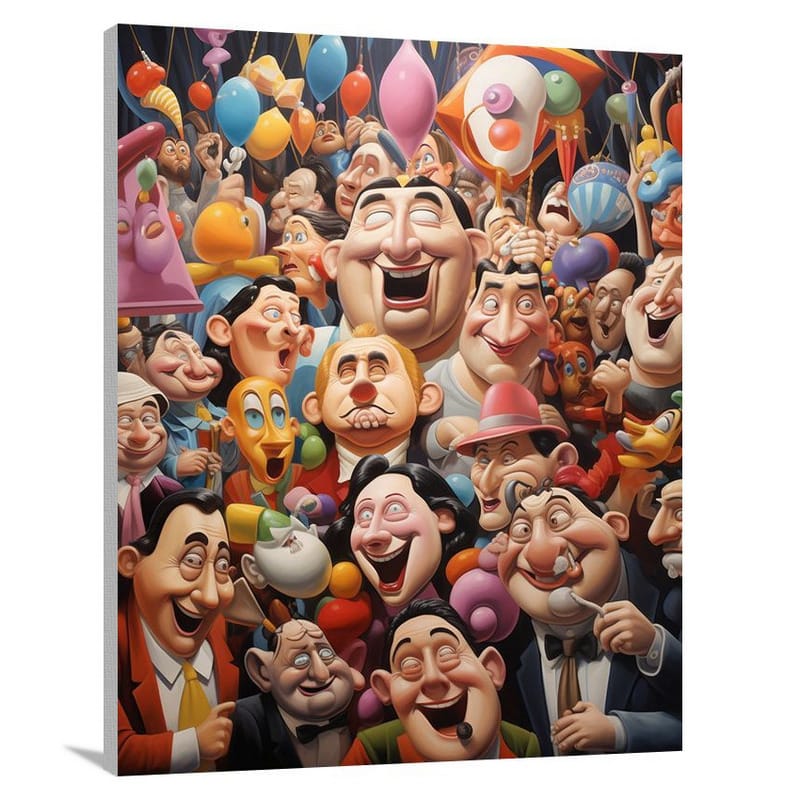 Whimsical Caricature Carnival - Canvas Print