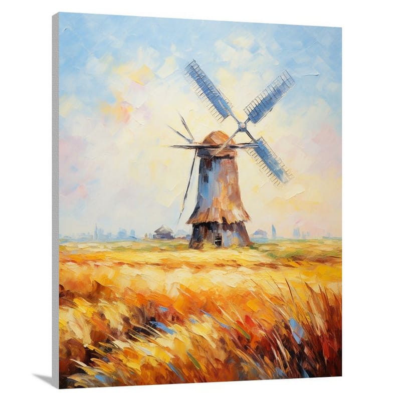 Whirling Symphony: Windmill's Grace - Canvas Print