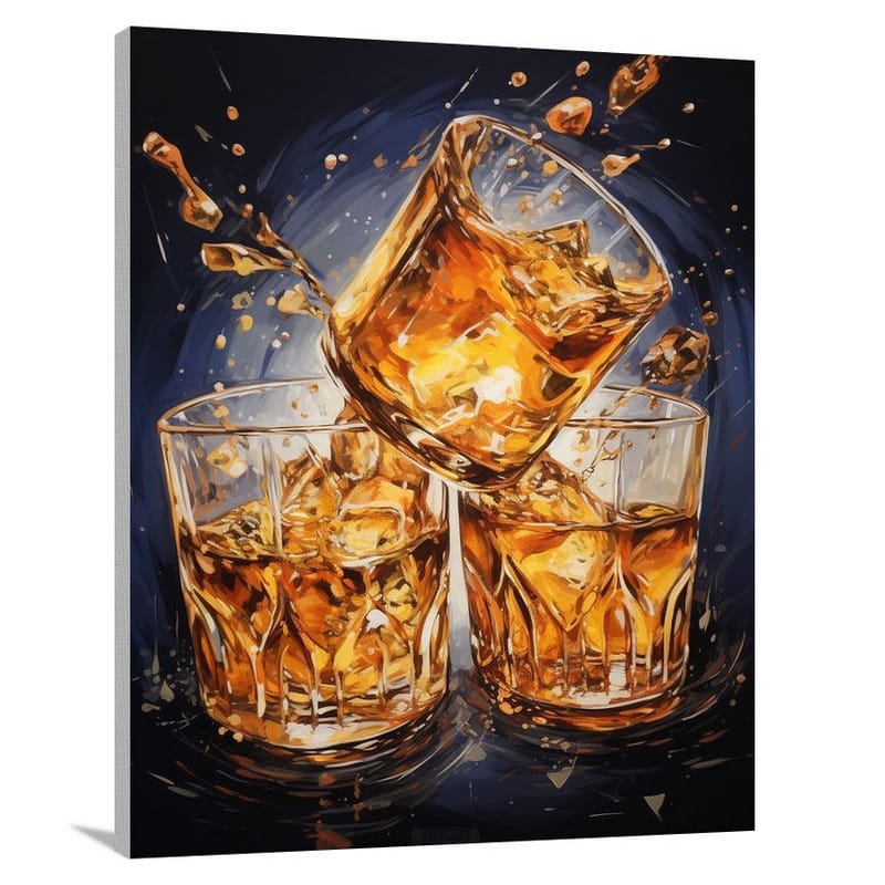 Whiskey Cascade - Contemporary Art - Canvas Print