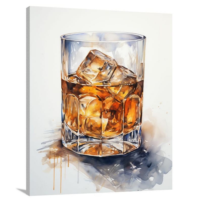 Whiskey Serenade - Watercolor - Canvas Print