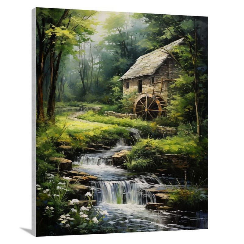 Whispering Dreams: Watermill - Canvas Print