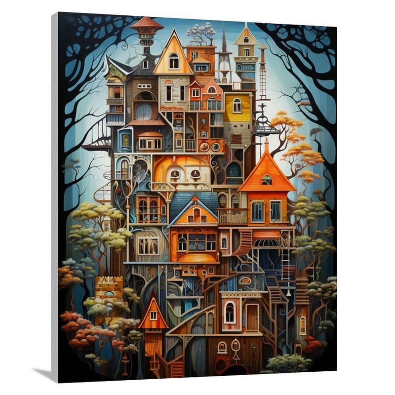 Whispering Enchantment: House of Dreams - Canvas Print