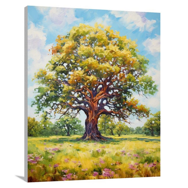 Whispering Life: Tree's Embrace - Canvas Print