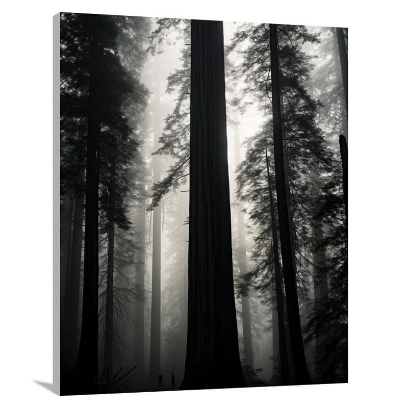 Whispering Secrets: Wilderness - Black And White - Canvas Print