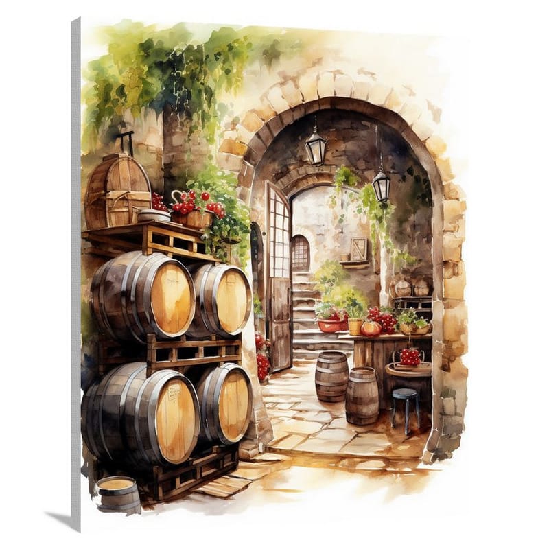 Whispering Secrets: Wine Cellar - Canvas Print
