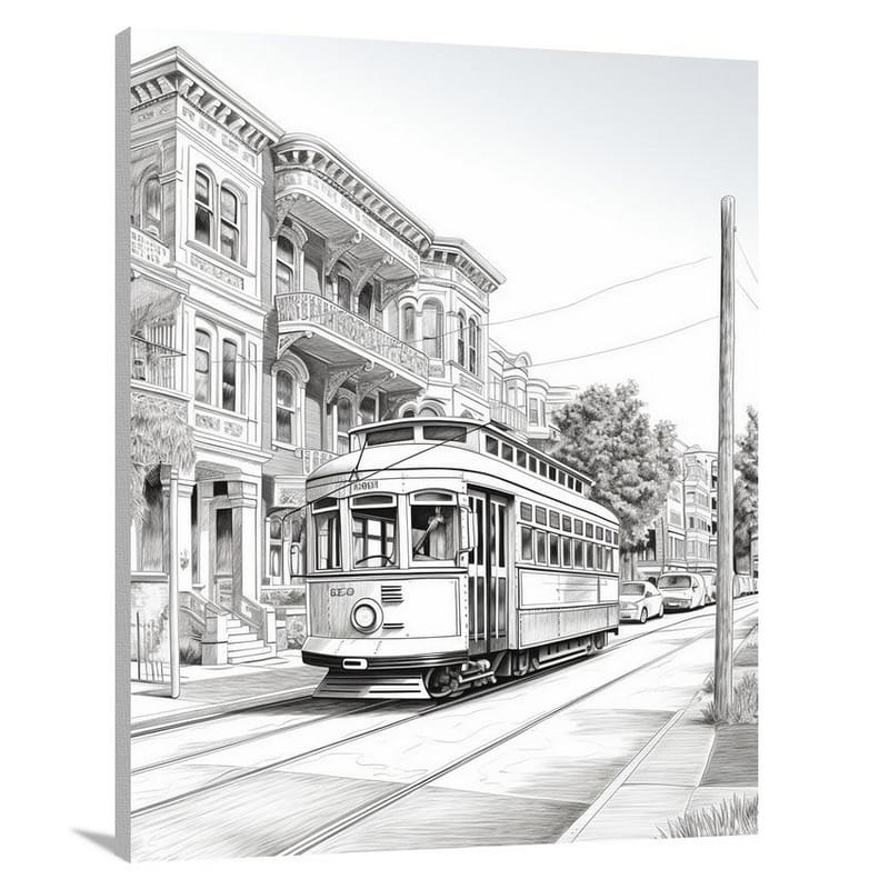 Whispering Tales: New Orleans Streetcar - Canvas Print