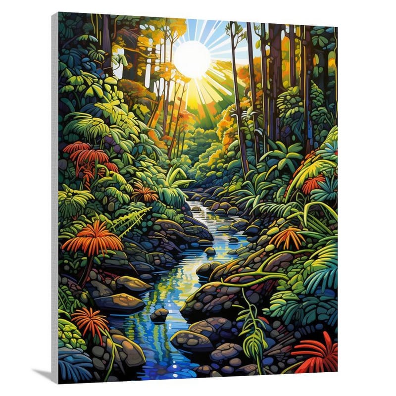 Whispering Wilderness: New Zealand - Pop Art - Canvas Print