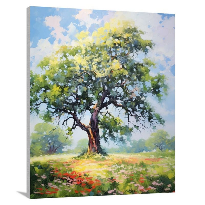 Whispers of Life: Majestic Tree - Canvas Print