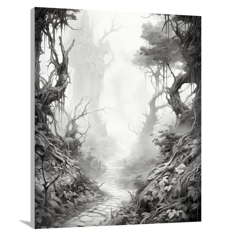 Whispers of Nature - Black And White - Canvas Print