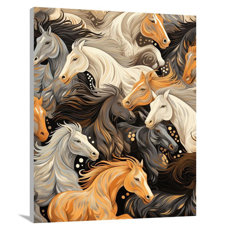 Wild Elegance: Animal Pattern - Pop Art - Canvas Print