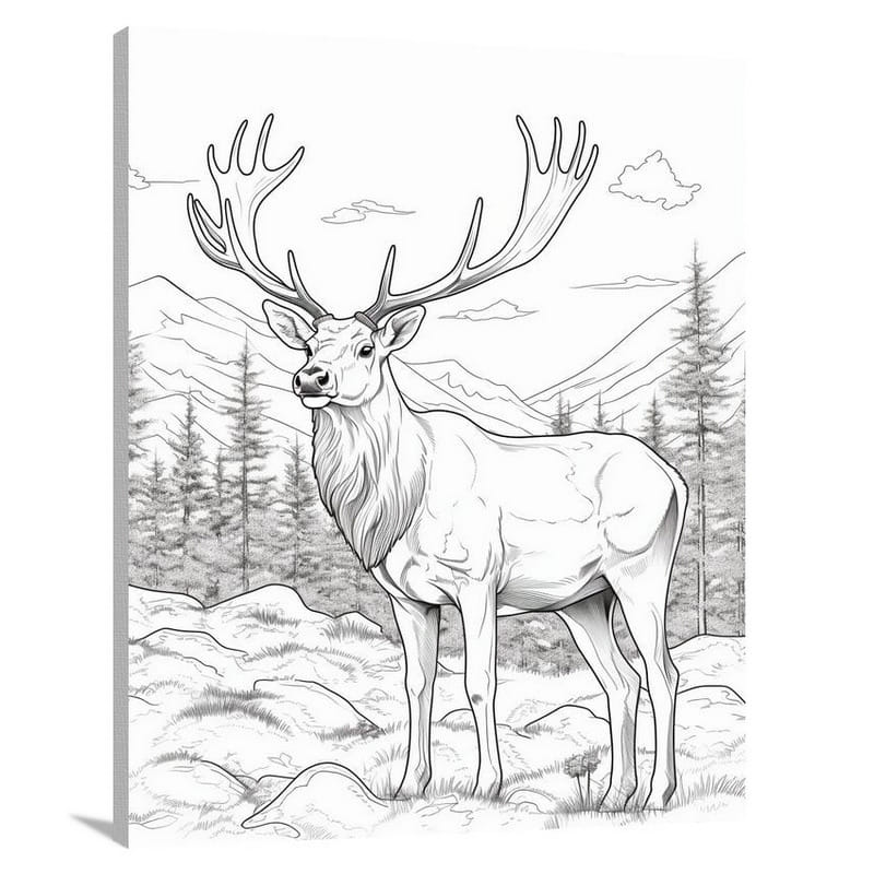Wild Majesty: Finland's Arctic Reindeer - Canvas Print