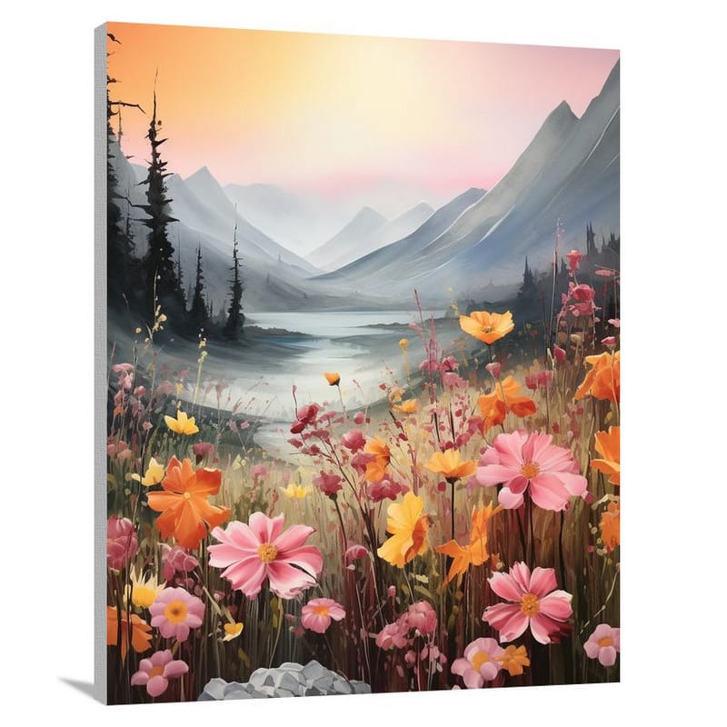 Wildflower Symphony - Contemporary Art - Canvas Print