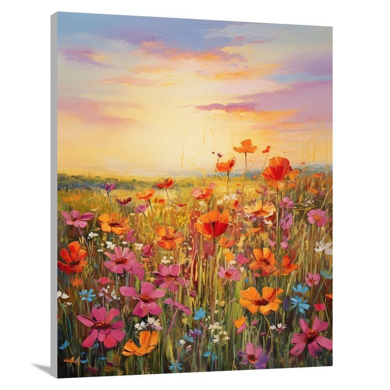 Wildflower Symphony - Impressionist - Canvas Print