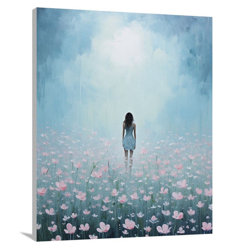Wildflower Symphony - Minimalist - Canvas Print