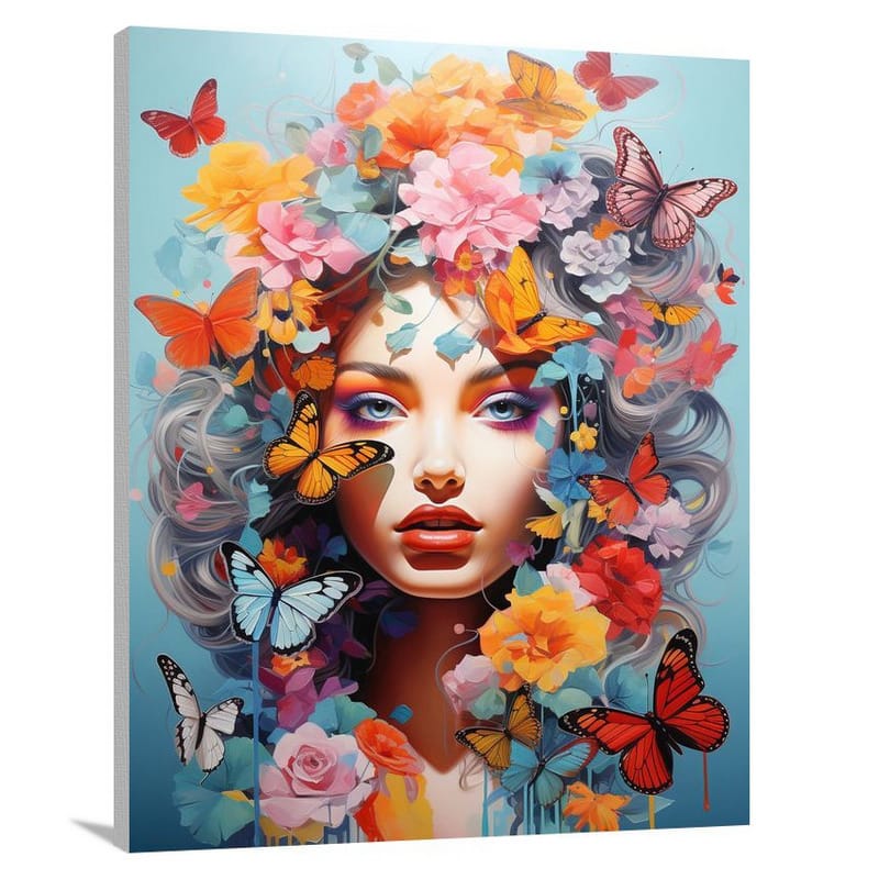 Wildflower Whispers - Pop Art - Canvas Print