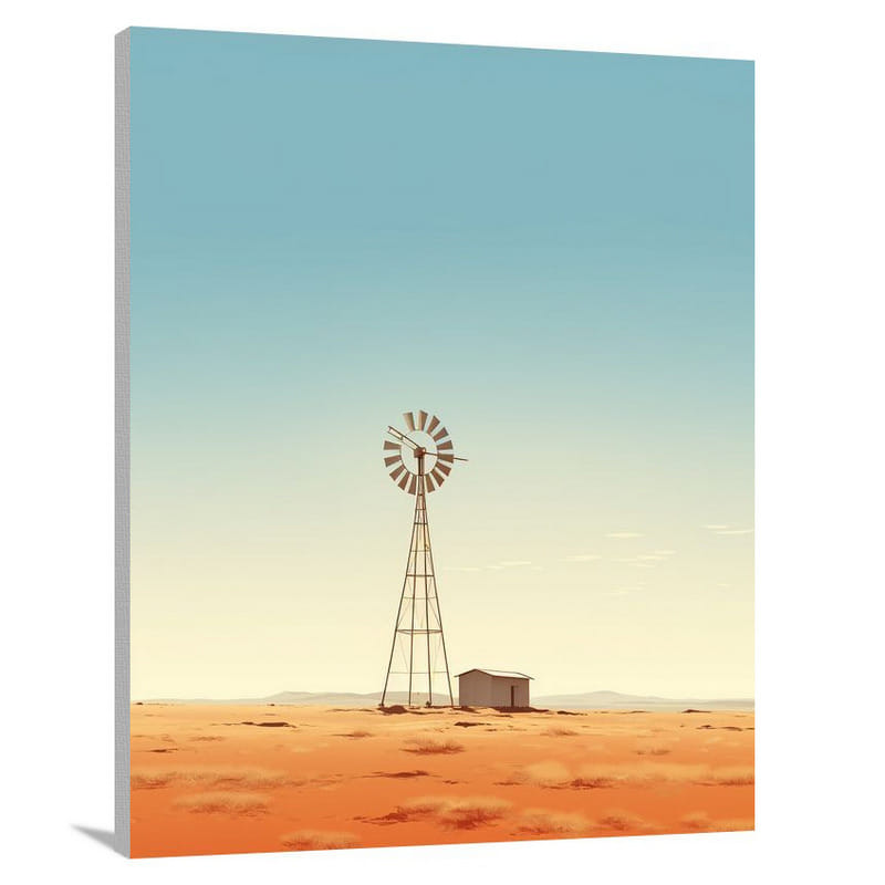 Windmill Oasis - Canvas Print