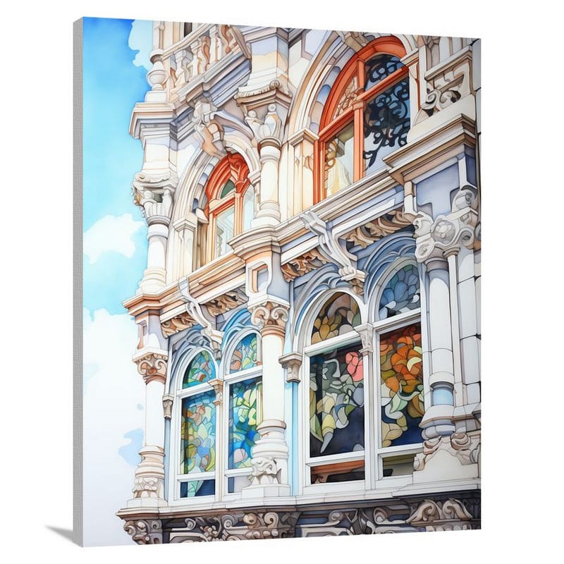 Window of Vibrant Architecture - Canvas Print