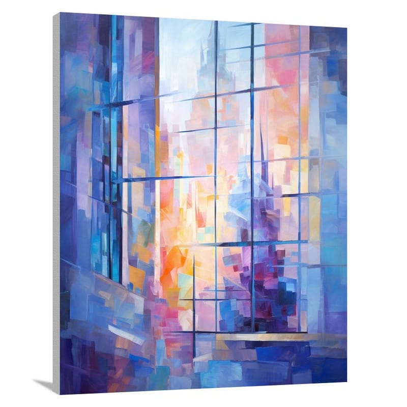Windowed Cityscape - Canvas Print