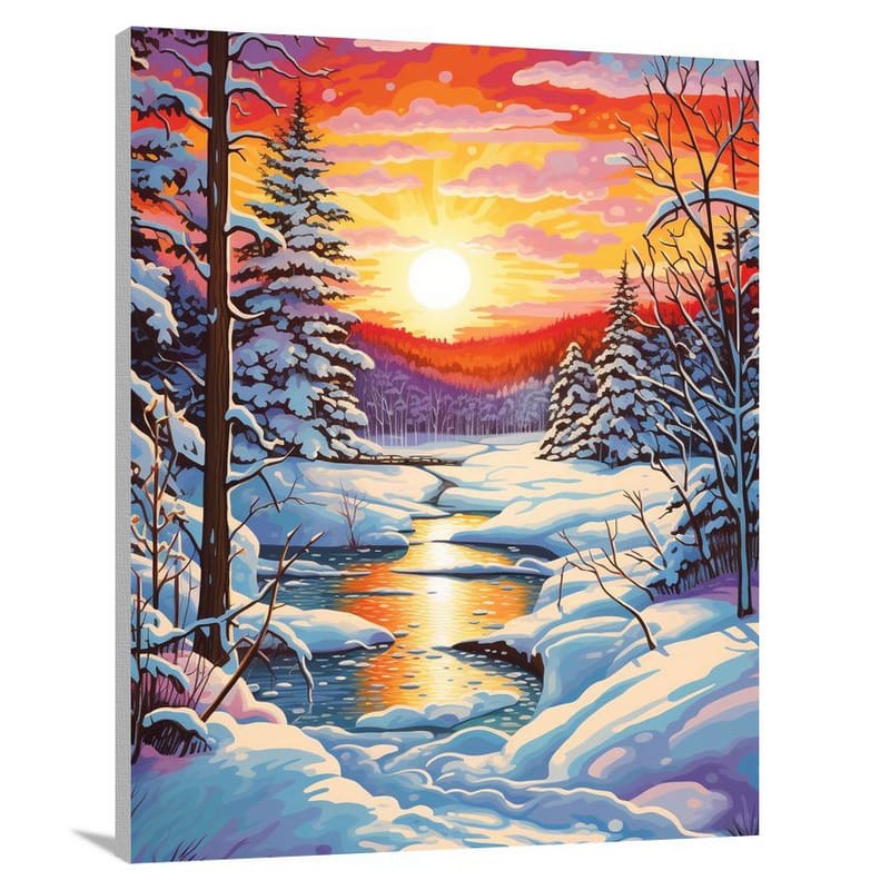Winter's Embrace - Pop Art - Canvas Print