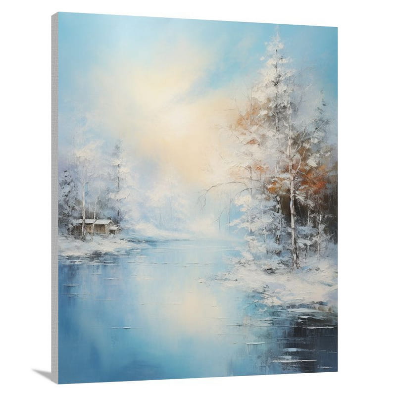 Winter's Serene Dance - Canvas Print