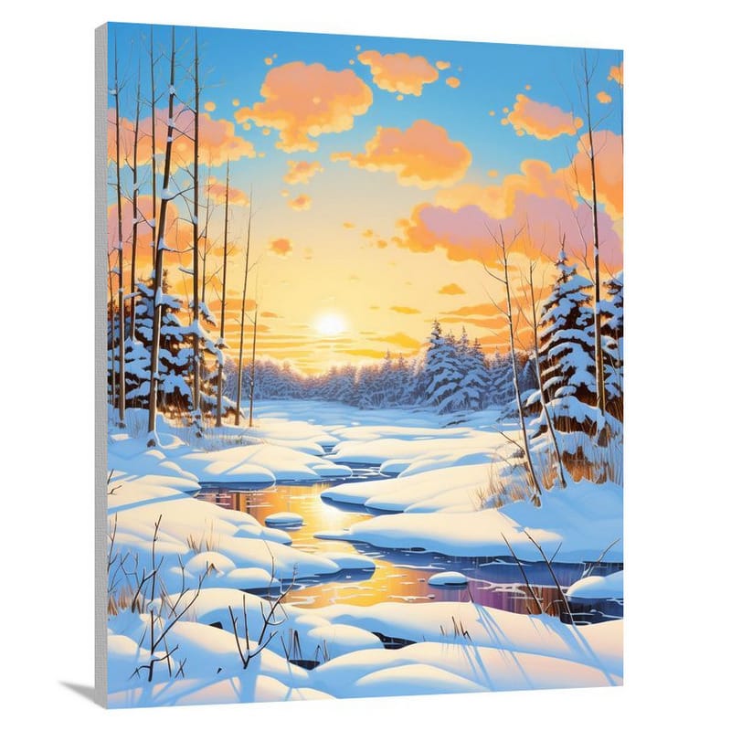 Winter Serenity in St. Louis - Canvas Print