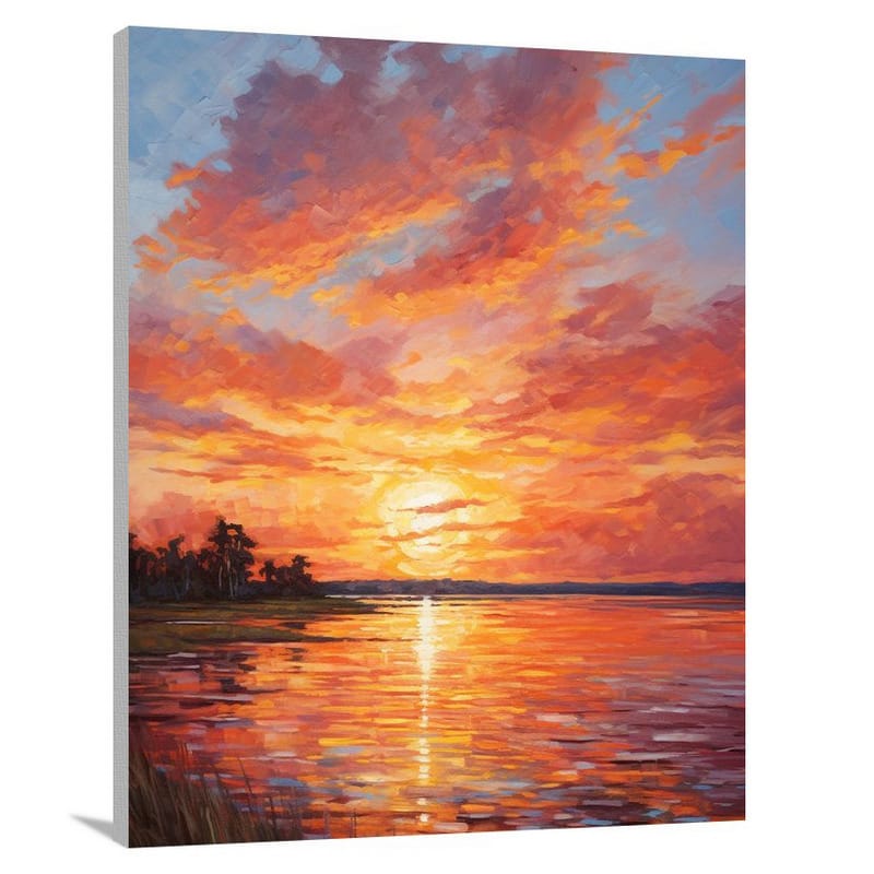 Wisconsin Sunset - Impressionist - Canvas Print