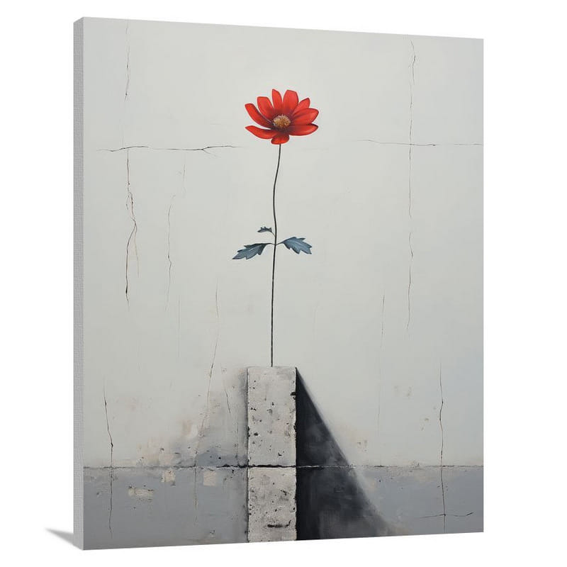 Wisdom Blooms: A Concrete Jungle's Hope - Canvas Print