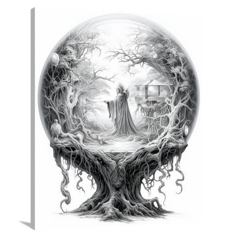 Wizard - Black and White - Canvas Print