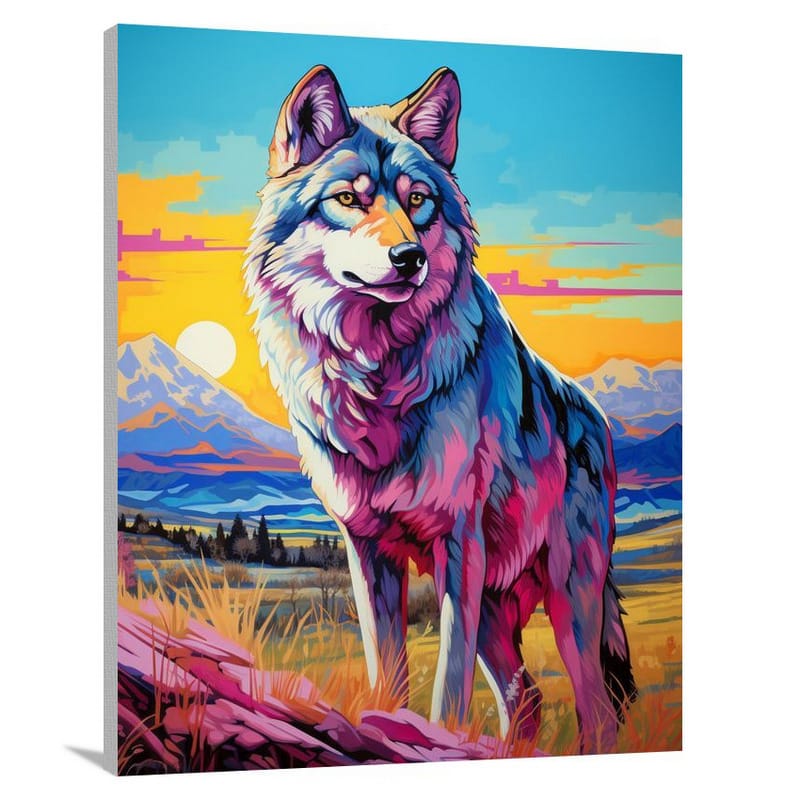Wolf's Wild Symphony - Canvas Print