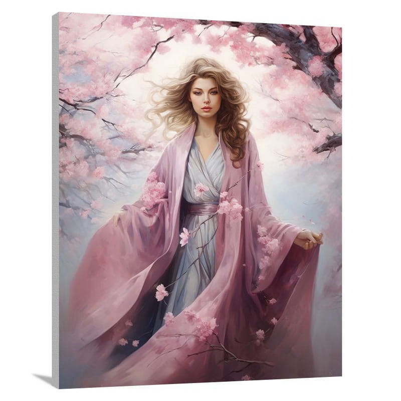 Women's Coat & Jacket: Graceful Blossoms - Canvas Print