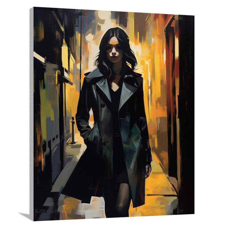 Women's Coat & Jacket: Noir Elegance - Pop Art - Canvas Print
