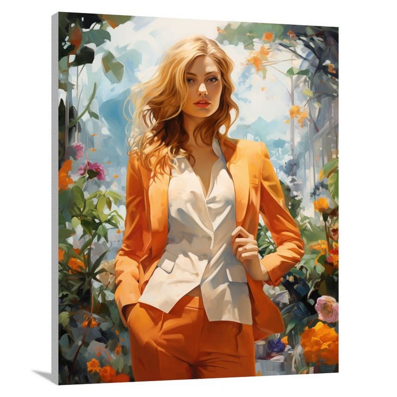 Women's Suit Blossoming - Canvas Print