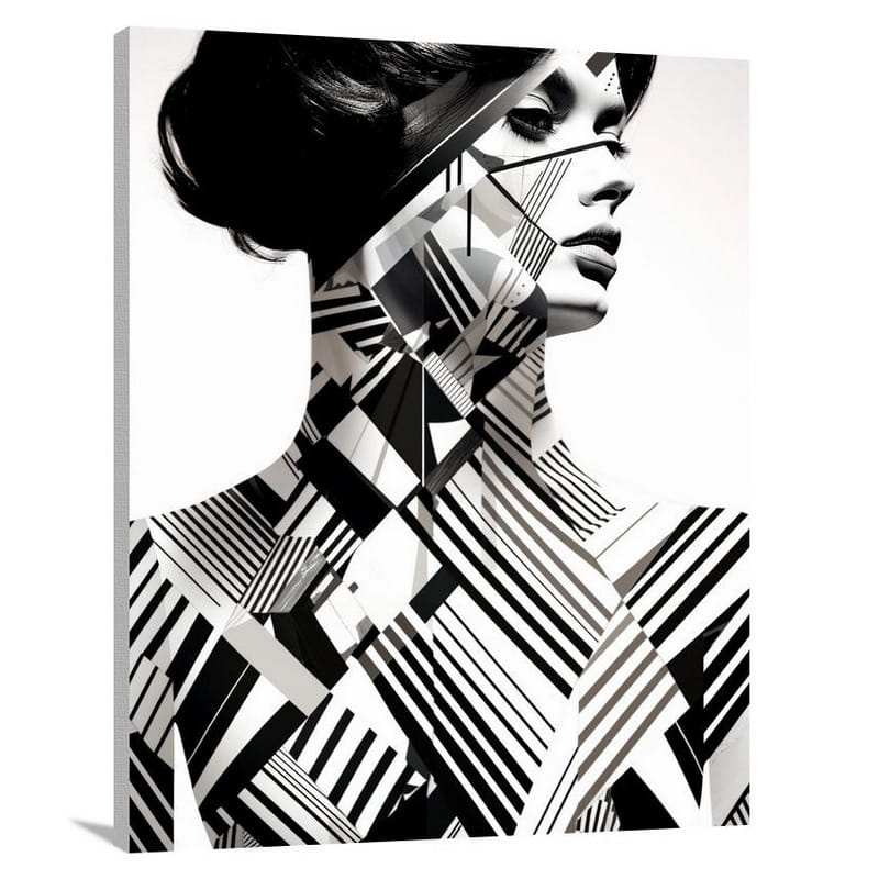 Women's Top: Geometric Elegance - Canvas Print