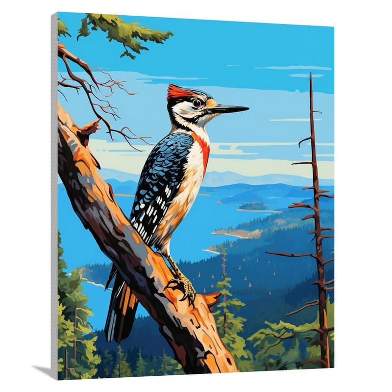 Woodpecker - Pop Art - Canvas Print