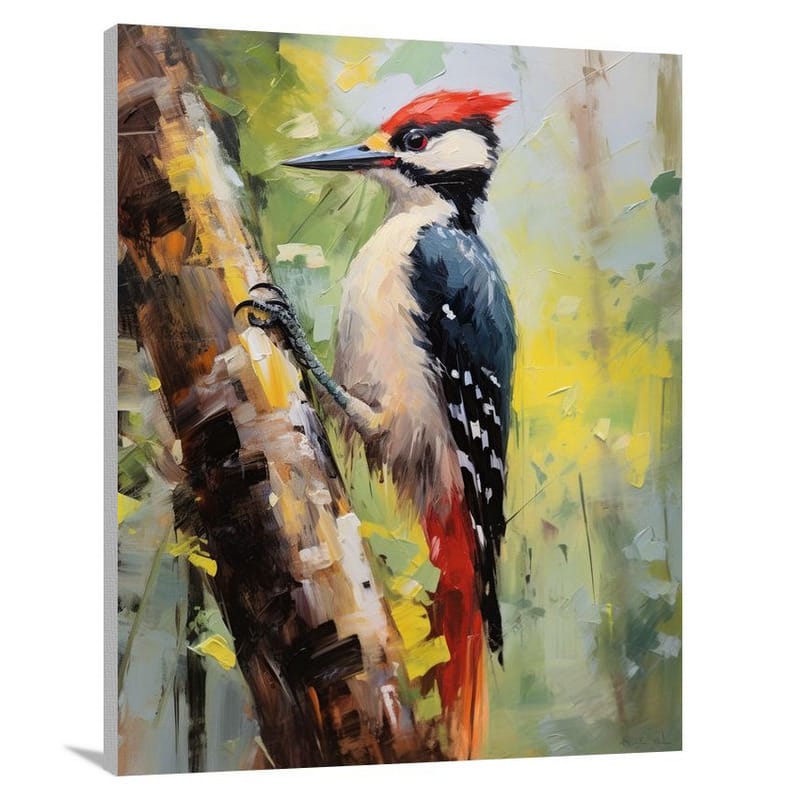 Woodpecker's Melody - Canvas Print