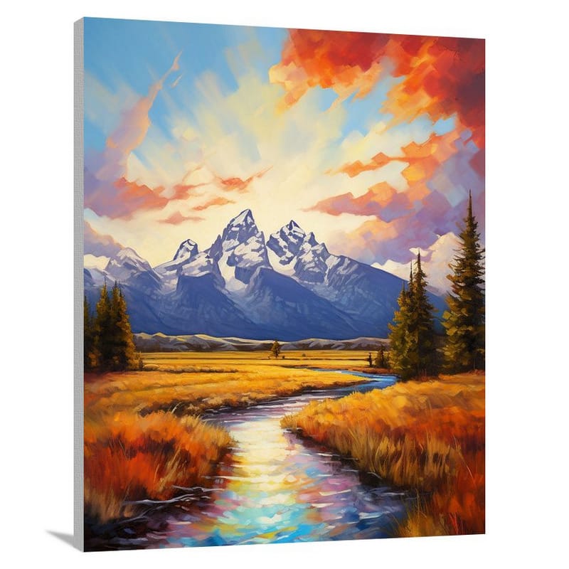 Wyoming's Majestic Symphony - Canvas Print