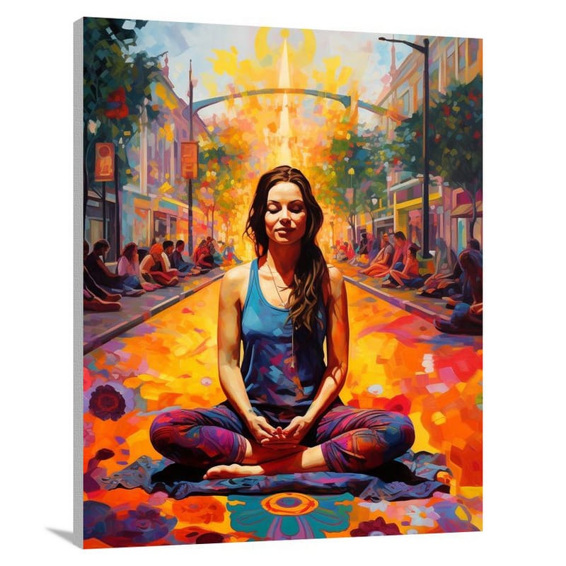 Yoga in the Bazaar - Canvas Print
