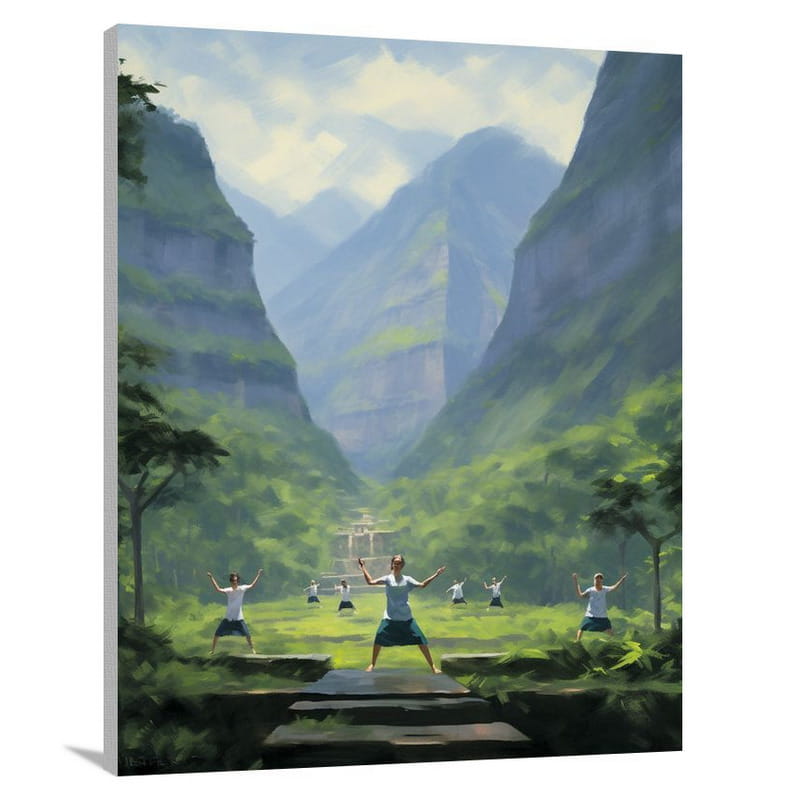Yoga in the Mountains - Canvas Print