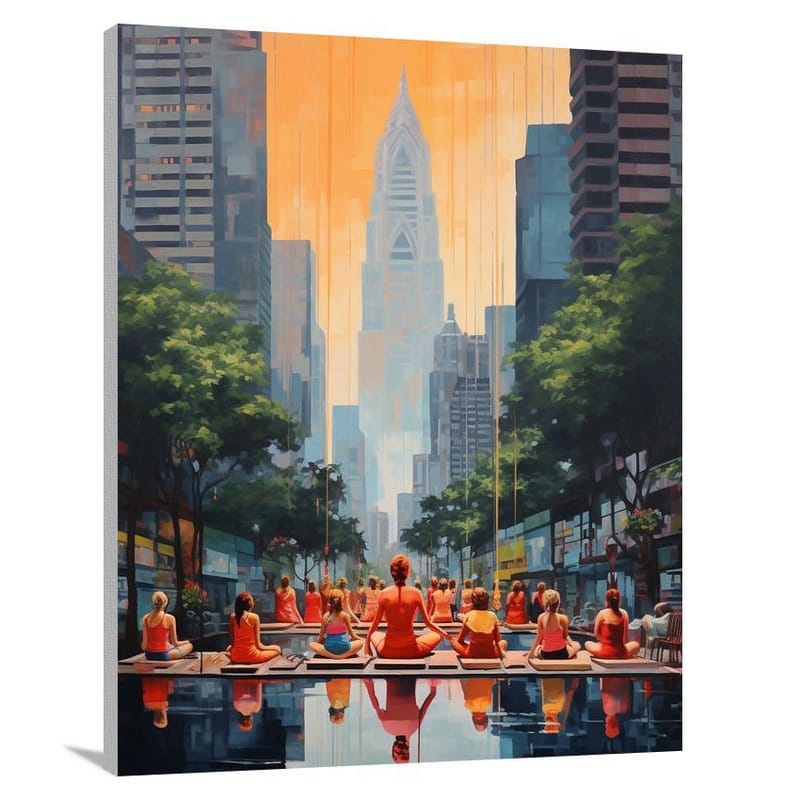 Yoga in the Urban Jungle - Canvas Print