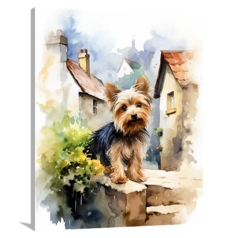 Yorkshire Terrier's Watchful Eye - Canvas Print