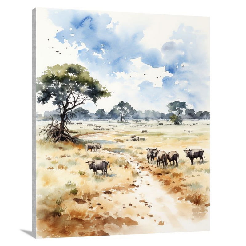 Zambia's Serene Savannah - Canvas Print