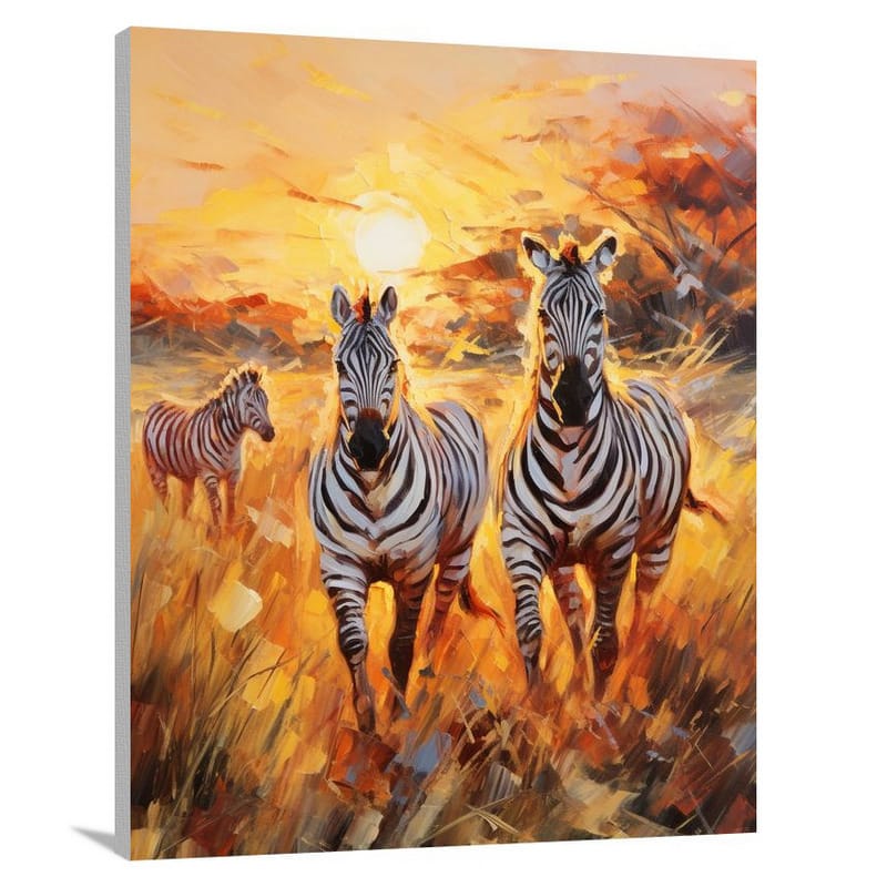 Zebra's Serenade - Canvas Print